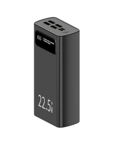 Powerbank 30000mAh Leotec LEPOW30W22W/ 22.5W/ Negra