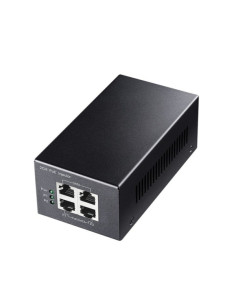 Cudy Inyector Gigabit PoE+/PoE - Potencia hasta 30W - 4 Puertos - Datos y Alimentacion por El Mismo Cable hasta 100m - Carcasa d