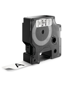 Dymo D1 45803 Cinta de Etiquetas Original para Rotuladora - Texto Negro sobre Fondo Blanco - Ancho 19mm x Largo 7m