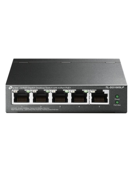 TP-Link Switch de Sobremesa - 5 Puertos Gigabit con 4 Puertos PoE