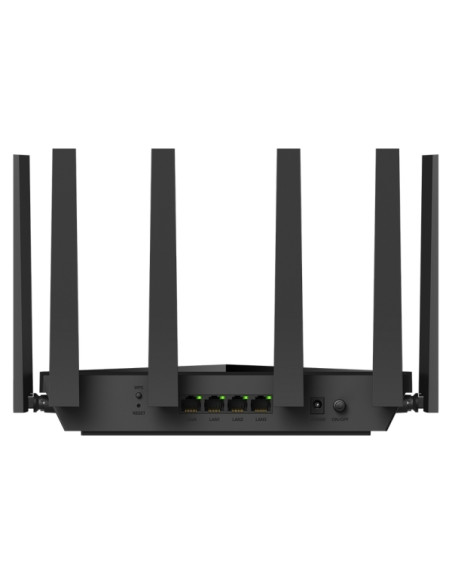 Cudy Router WiFi 7 Mesh Tribanda BE11000 de 2.5G - Velocidad hasta 2500Mbps - 4 Puertos - 6 Antenas Fijas de 5dBi - Tecnologia M