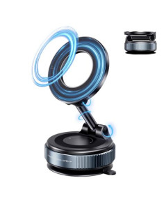 XO C169 Soporte Magnetico de Coche para Smartphones - Fijacion por Vacio - Rotacion 360º - Brazo Extensible - Multisuperficie -