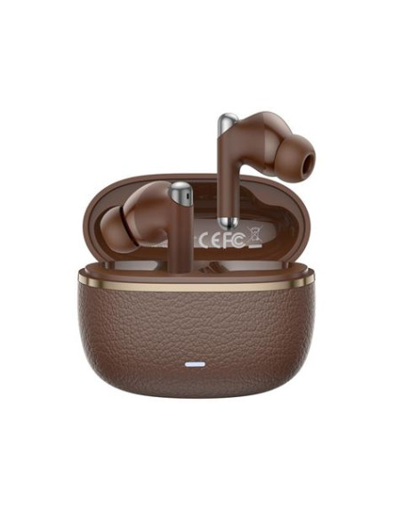 XO G33 Auriculares Bluetooth 5.4 - TWS - Cancelacion de Ruido ENC+ANC - Caja Texturizada - Control Tactil - Color Marron