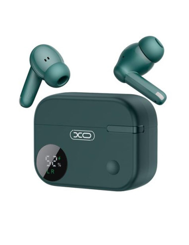 XO G34 Auriculares Bluetooth 5.4 - TWS - Cancelacion de Ruido ENC+ANC - Caja con Display LCD - Color Verde
