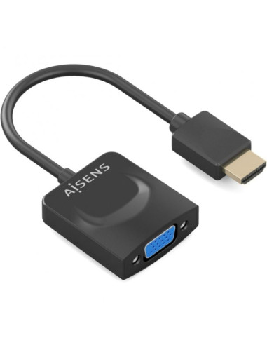 Conversor Aisens A122-0947/ HDMI Macho - SVGA Hembra/ 15cm/ Negro