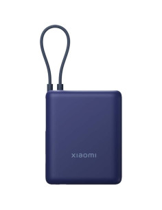 Xiaomi Ice Blue GL Powerbank 10000 mAh - 33W - Cable Integrado - Carga Rapida - Multiples Capas de Seguridad - Color Azul