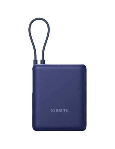 Xiaomi Ice Blue GL Powerbank 10000 mAh - 33W - Cable Integrado - Carga Rapida - Multiples Capas de Seguridad - Color Azul