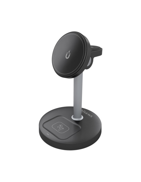 Aisens Cargador Inalambrico 15W - USB-C - Protocolo Qi2 - Moviles, Apple Watch y Auriculares - Proteccion Contra Sobretension, S