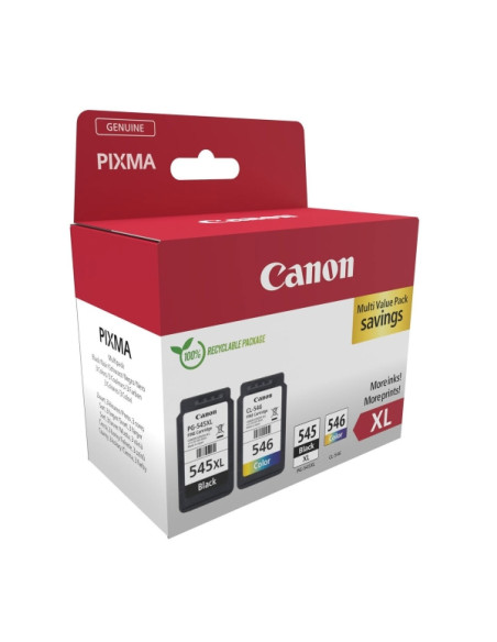 Canon PG545XL Negro + CL546 Color Pack de 2 Cartuchos de Tinta Originales  - 8286B010