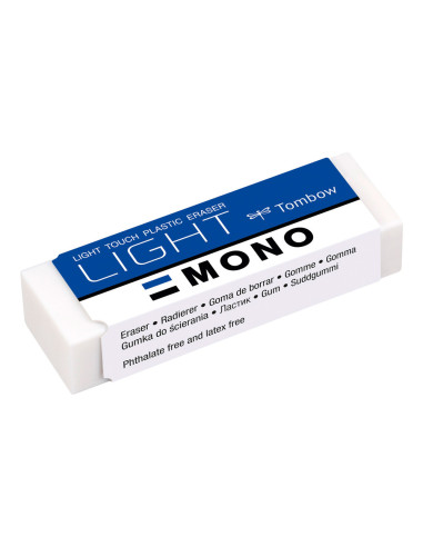 Goma tombow mono light polimera caucho pvc especial para borrado delicado