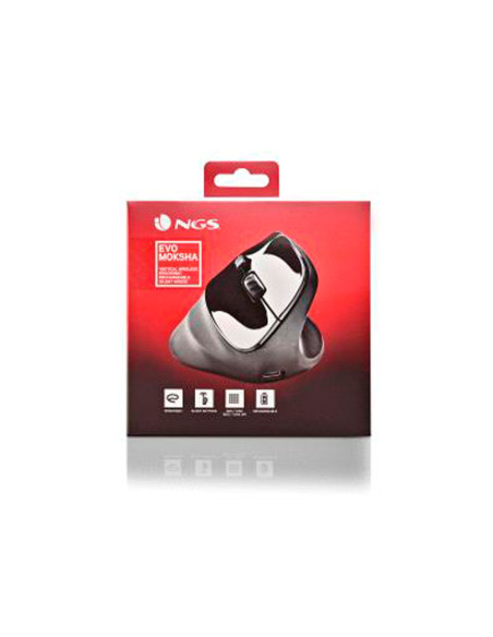 Raton ngs evo moksha inalambrico optico 800/1200/1800/2400 dpi ergonomico vertical color