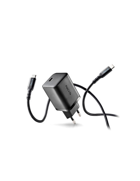 Cargador gan ngs de pared ultrarapido para portatil de 65w con salida tipo usb-c y cable usb-c a usb-c longitud