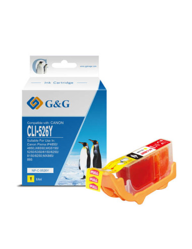 G&G Canon CLI526 Amarillo Cartucho de Tinta Generico - Reemplaza 4543B001