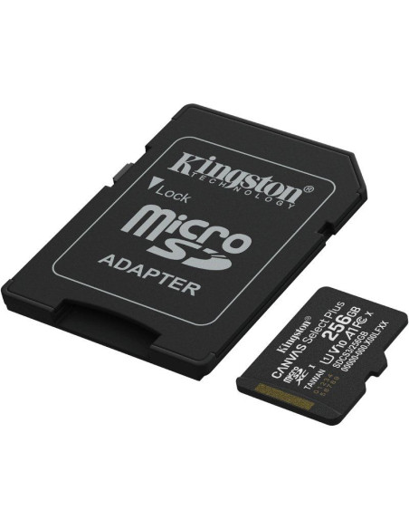 Tarjeta de Memoria Kingston CANVAS Select Plus 256GB microSD XC con Adaptador/ Clase 10/ 150MBs