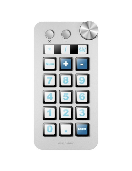 Control Deck Mars Gaming MSD-NEO/ 15 Teclas LCD/ 1 Rueda/ 2 Botones/ Blanco