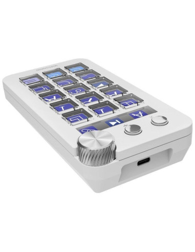 Control Deck Mars Gaming MSD-NEO/ 15 Teclas LCD/ 1 Rueda/ 2 Botones/ Blanco