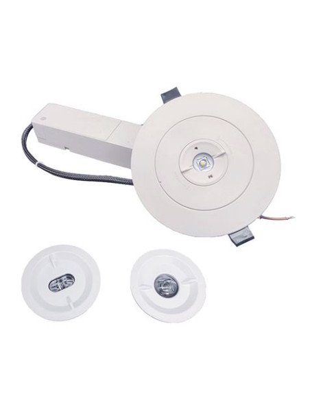Elbat Luz de Emergencia Empotrable - 330 Lumens - 6000K - 2W - Luz Fria - 3 Horas de Autonomia - Bateria de Litio
