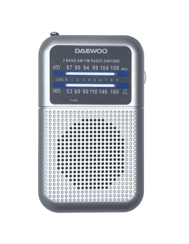 Radio Portátil Daewoo DW1008/ Plata