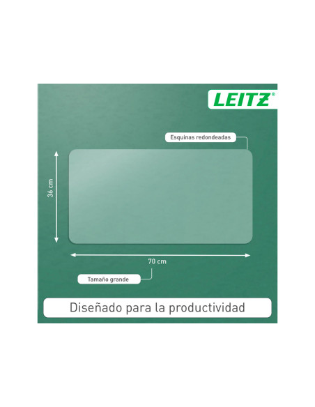 Alfombrilla de sobremesa leitz 70x36 cm transparente
