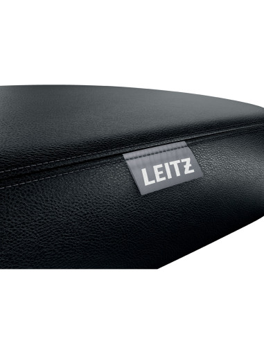Taburete leitz ergo con asiento triangular 5 ruedas giratorias regulable en altura hasta 59 cm negro