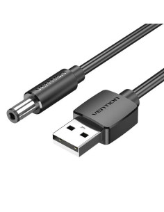 Cable Alimentación Vention CEYBG/ USB-A Macho - DC 5.5mm Macho/ 1.5m/ Negro