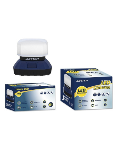 Jupiter Linterna Camping LED CREE-XPE 150lm - 3 Intensidades - Resistencia IPX4 - Funciona con 4 Pilas AA (No Incluidas) - Color