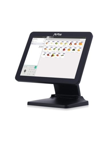 AVPos TPV K5000 Flex Aluminio 15 Tactil - N100 - 8gb Memoria - SSD 128gb - VGA, HDMI, Serie - WIFI, LAN - Color Negro