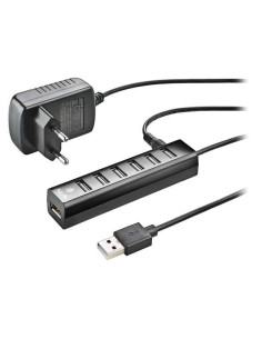 NGS Ihub7 Tiny Hub USB 2.0 - 7 Puertos USB 2.0 - Adaptador de Corriente - Velocidad hasta 480Mbps