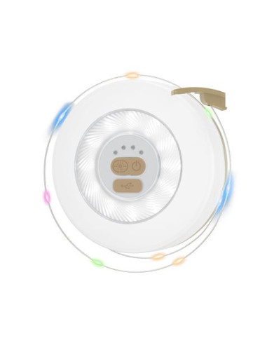 XO YH13 Guirnalda LED 10m + Linterna de Camping 360º - Color Blanco