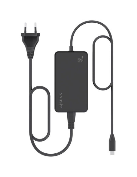 Cargador Sobremesa GaN Aisens ASCH-1PD45D067-BK/ 1xUSB Tipo-C/ 45W