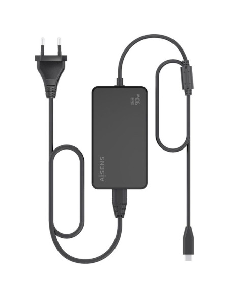 Cargador Sobremesa GaN Aisens ASCH-1PD90D069-BK/ 1xUSB Tipo-C/ 90W