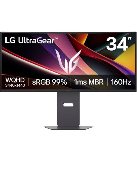 Monitor Gaming Ultraparonámico Curvo LG UltraGear 34G600A-B 34"/ WQHD/ Multimedia/ 5ms/ 160Hz/ VA/ Regulable en Altura/ Negro