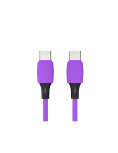 Cable usb-c a usb-c q-connect pvc longitud 2m morado
