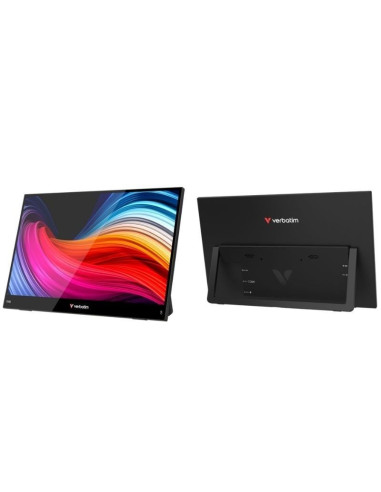 Monitor Portátil Táctil Verbatim Touch Light 14"/ Full HD/ Multimedia/ Negro