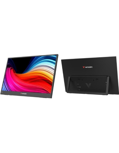 Monitor Portátil Verbatim Non-Touch Light 15.6"/ Full HD/ Multimedia/ Negro