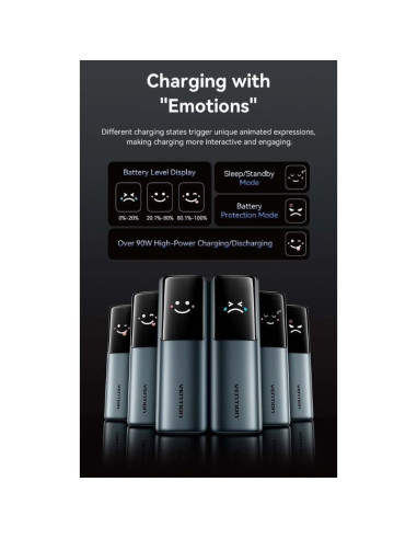 Powerbank 20000mAh Vention FKGH0/ 200W/ Gris
