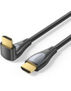 Cable HDMI 2.0 4K Acodado Vention ALRBF/ HDMI Macho - HDMI Macho/ 1m/ Negro