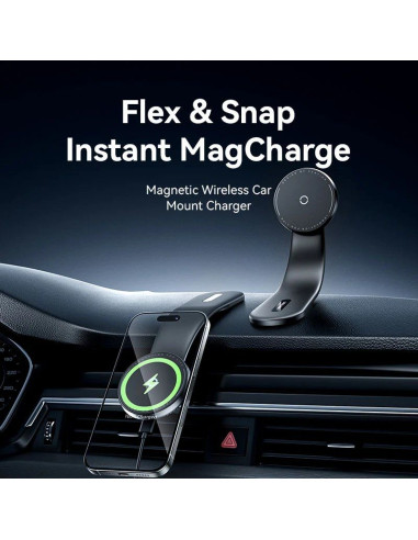 Cargador de Coche Inalámbrico Vention KSKB0/ 15W