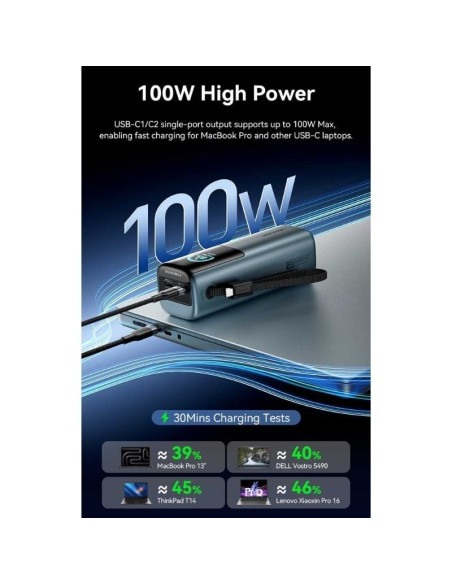 Powerbank 20000mAh Vention FKFH0/ 165W/ Gris
