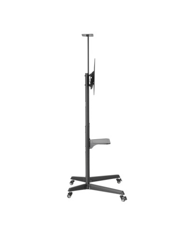 Ewent Soporte de Suelo para TV hasta 70" - Bandeja Auxiliar - Altura Ajustable - Gestion de Cables - VESA Maximo 600x400 - Peso