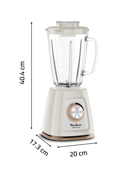 Batidora de vaso Moulinex Blendforce LM430A10/ 800W/ 2 Velocidades