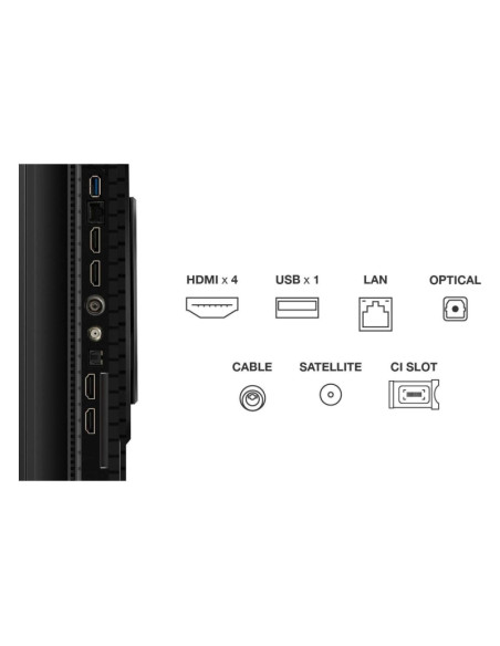TCL 55P8K Televisor Smart TV 55" QLED UltraHD 4K HDR - Google TV, WiFi, HDMI, USB 2.0, Ethernet, Bluetooth - VESA 300x300mm