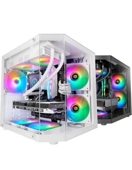 Caja Gaming Minitorre Mars Gaming MC-3TLITE/ Blanca