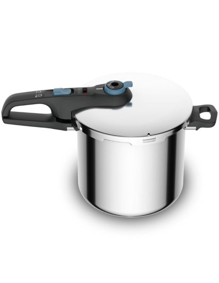 Olla a Presión Tefal Secure Trendy P2584401/  25cm/ 8L/ Acero Inoxidable/ Apta para Inducción
