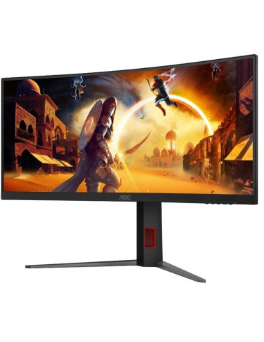 Monitor Gaming Ultraparonámico Curvo AOC CU34G4 34"/ WQHD/ 1ms/ 180Hz/ VA/ Regulable en altura/ Negro