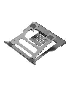 Coolbox ATRILDOCK Soporte para Portatil hasta 17"" - 3x USB 3.0, HDMI, RJ45, USB-C PD - Aluminio - Plegable - Gomas Antideslizan