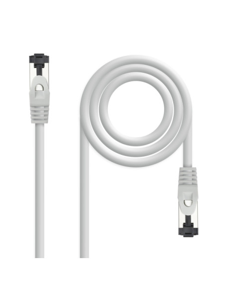 Nanocable Cable Red Latiguillo Cat.8.1 2Ghz LSZH SSTP AWG26 - Longitud 3m - Color Gris