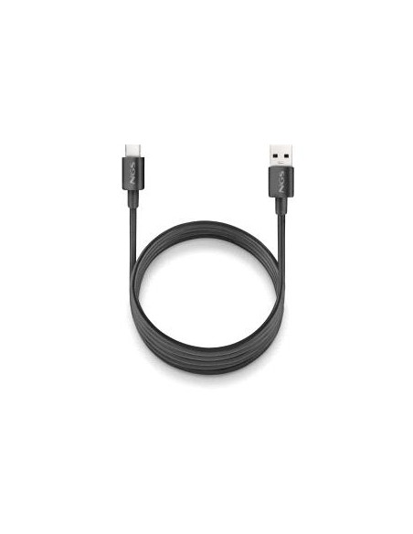 NGS ZYRO-AC Cable USB-C a USB-A - Cargar Rapida - 480 Mbps - 15W - 1 Metro - Color Negro