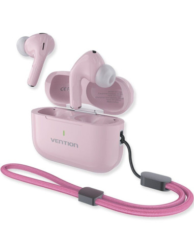 Auriculares Bluetooth Vention Echo Lite E11 Plus con estuche de carga/ Autonomía 30h/ Rosas