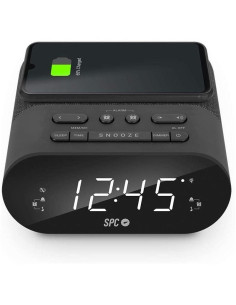 Despertador SPC Frodi QI/ Radio FM/ Base de carga Inalámbrica